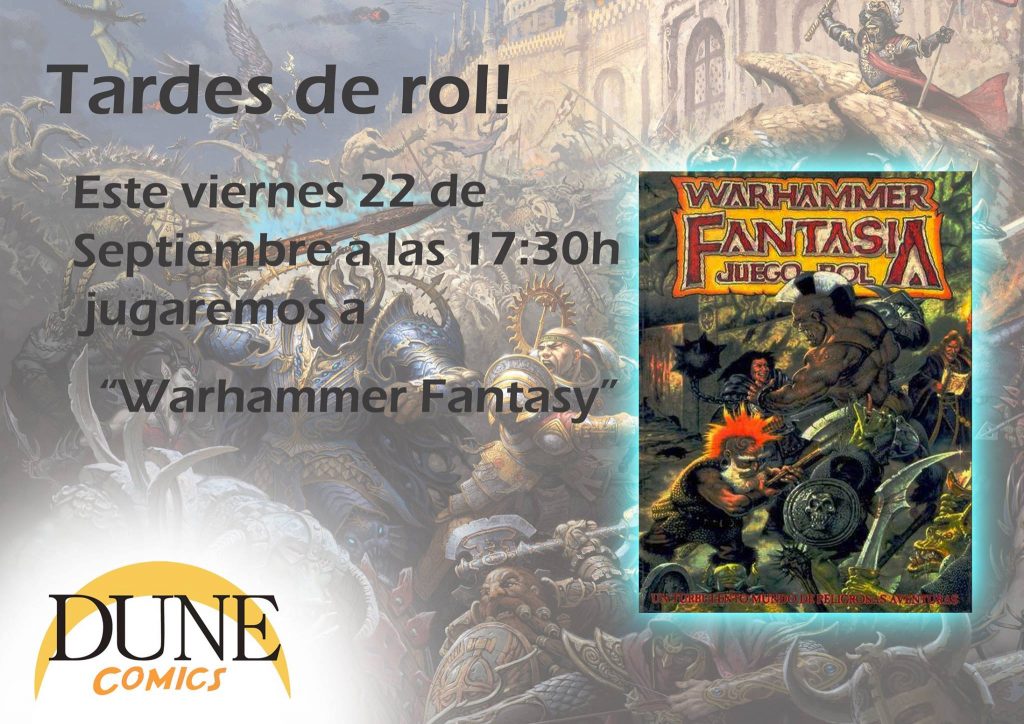 Warhammer Fantasy en Granada, partida de rol de mesa